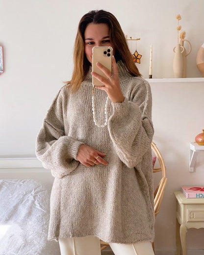 Pull oversized décontracté pour femme avec des manches longues et une coupe atypique Chic und Stil