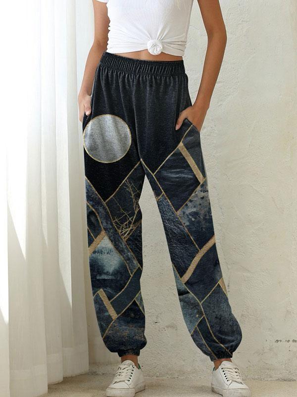 Women geometric print leisure pants Chic and Style