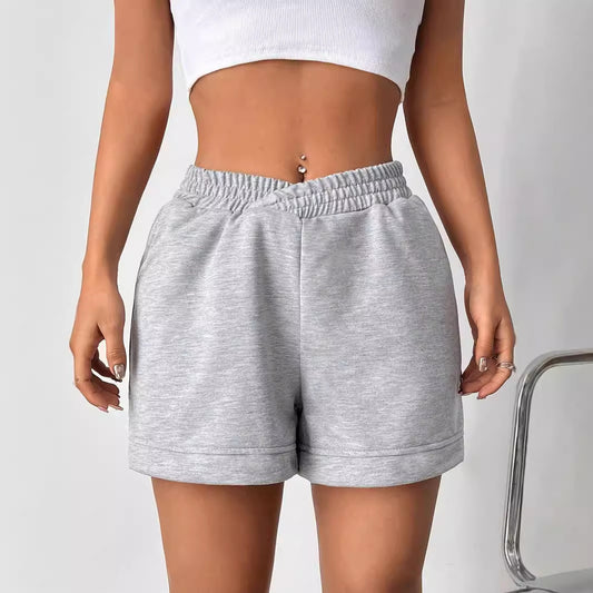 Shorts de sport pour femmes en mélange de coton respirant avec taille élastique Chic und Stil