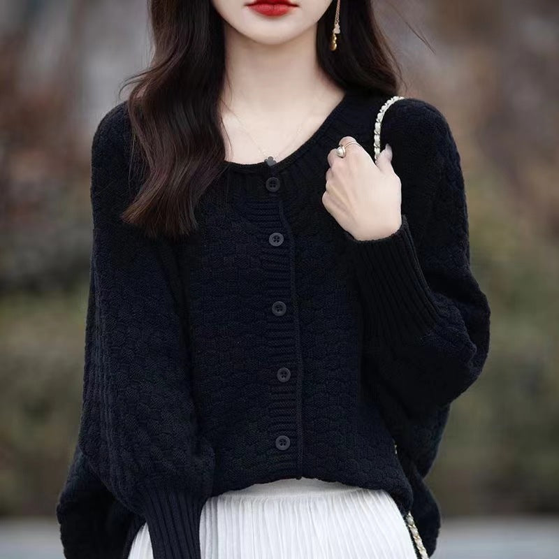 Pull en tricot décontracté pour femmes avec structure et patte de boutonnage Chic und Stil