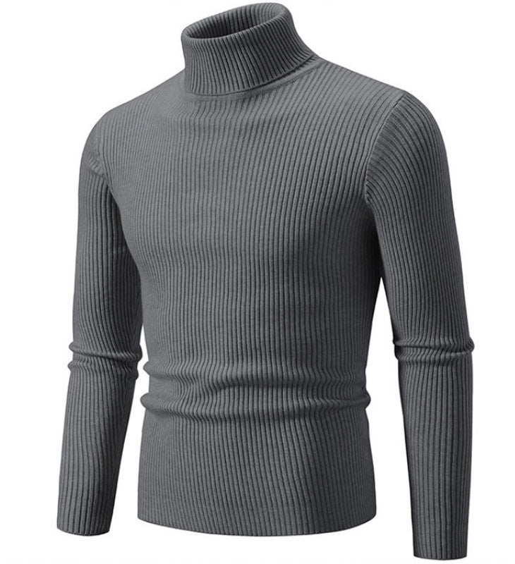 Pullover with turtleneck for men with textured ribbing pattern Chic and Style