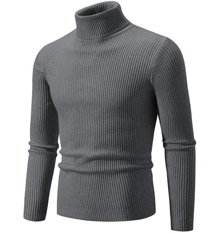 Pullover with turtleneck for men with textured ribbing pattern Chic and Style