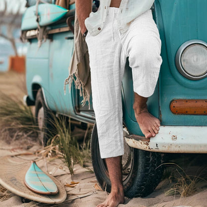 Chino pants for men with a relaxed fit and elastic waistband Chic und Stil