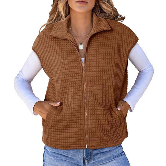 Gilet matelassé pour femmes avec fermeture éclair pratique et poches latérales Chic und Stil