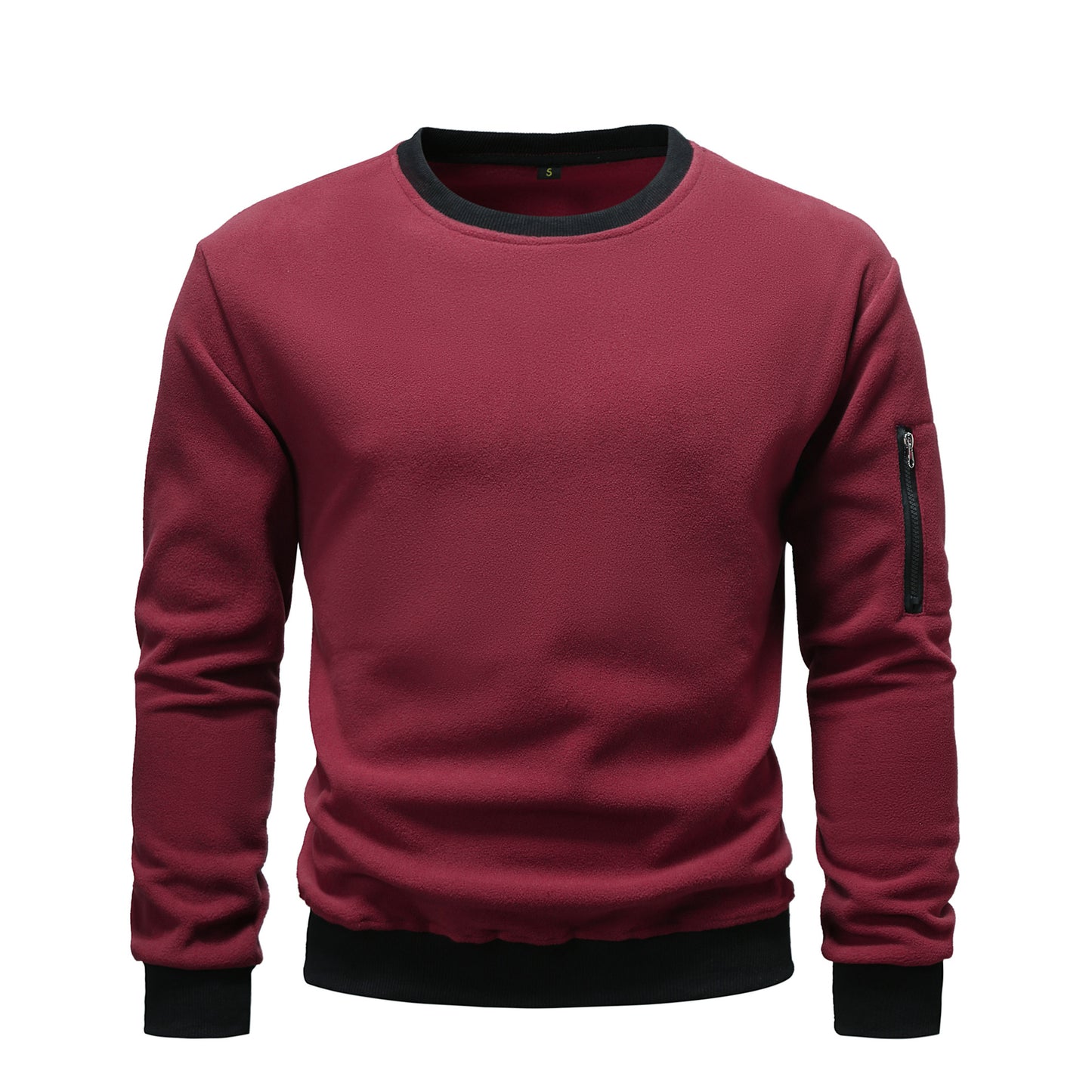 Comfortable fleece pullover for men with zip pocket Chic and Style