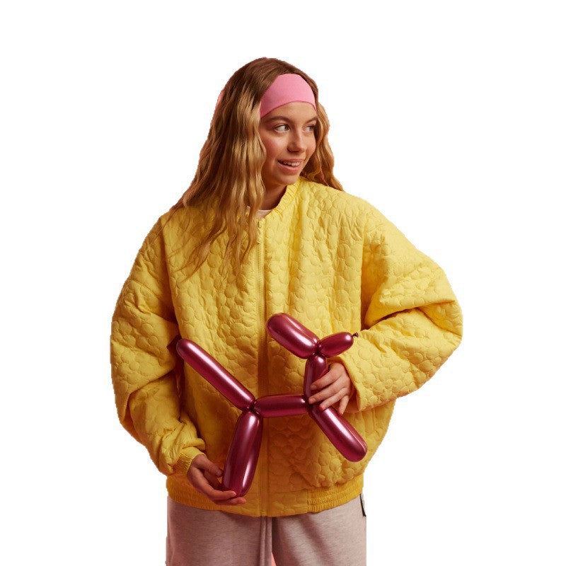 Dame oversized Quiltjacke Chic und Stil