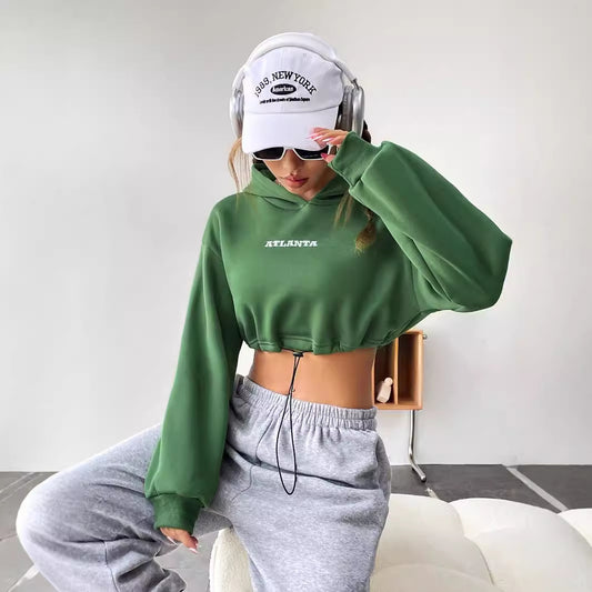 Sweatshirt cropped décontracté pour femmes avec des détails modernes Chic und Stil