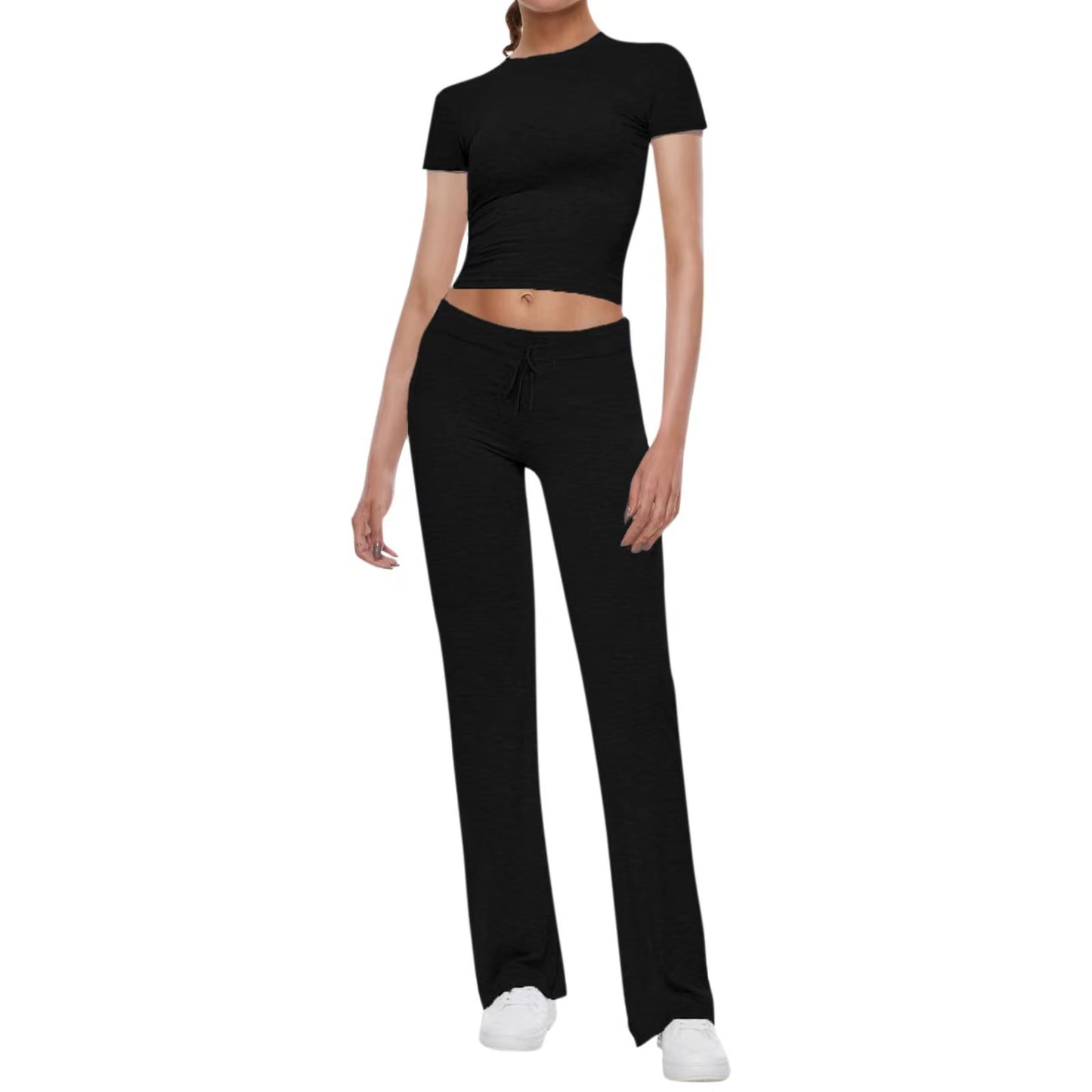 Women's sports set consisting of a crop top and wide pants Chic und Stil