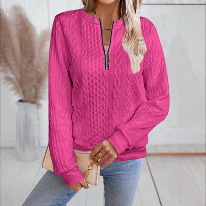 Pull en tricot à fermeture éclair pour femmes Chic und Stil