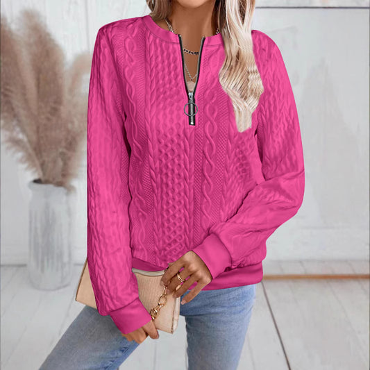 Pull en tricot à fermeture éclair pour femmes Chic und Stil