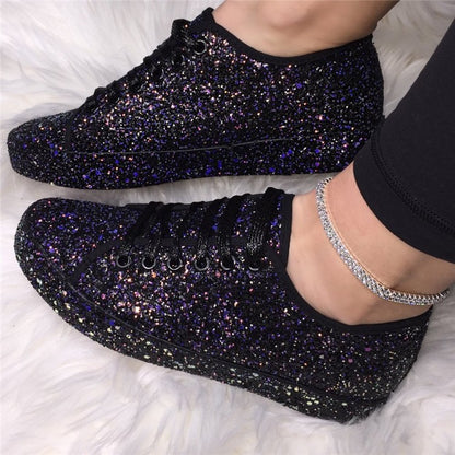 Dames Baskets scintillantes avec semelle respirante et confort supplémentaire Chic und Stil