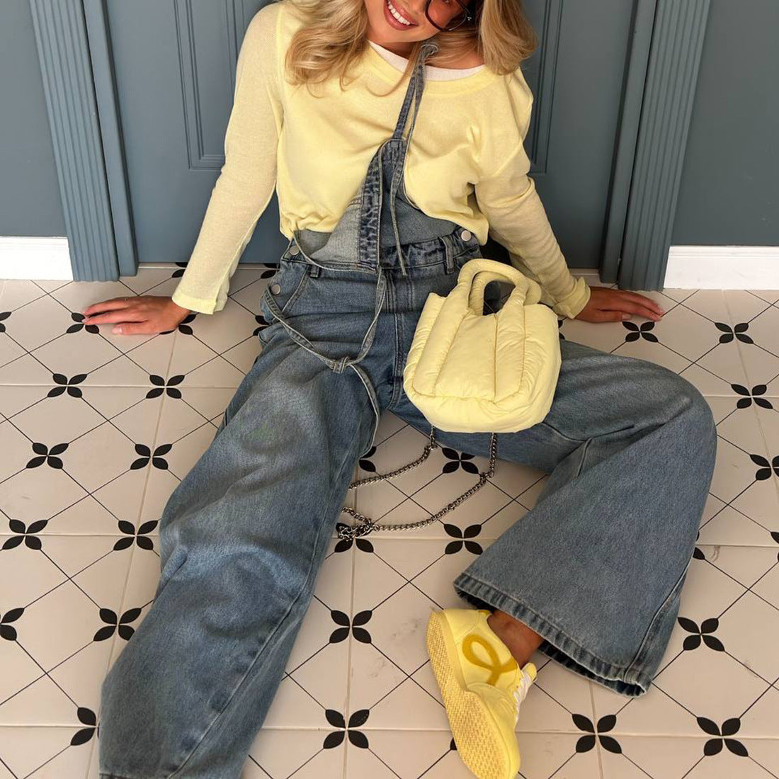 Dames Casual Denim Salopettes Chic und Stil