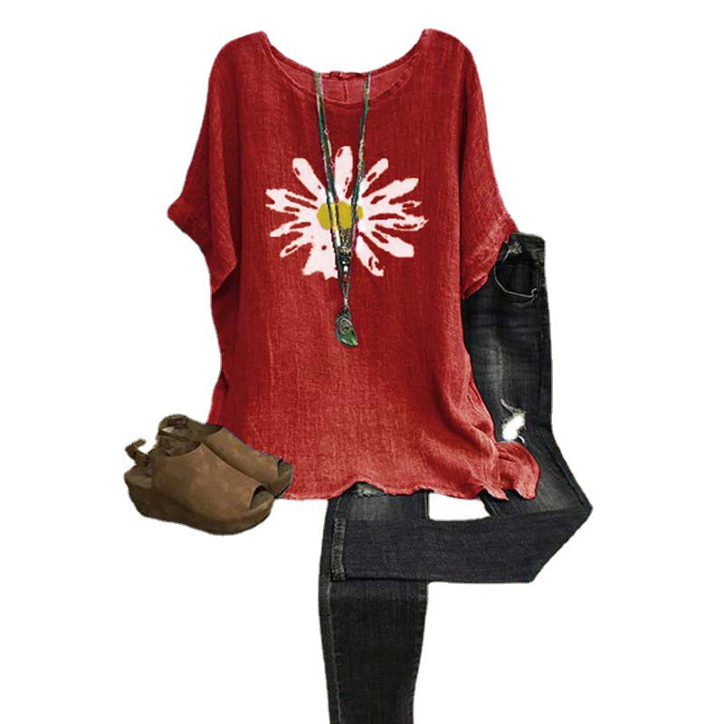 Dames Casual Graphique T-Shirt Chic und Stil