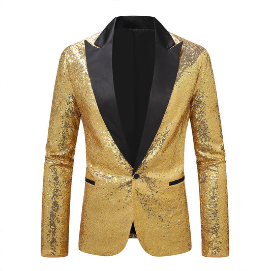 Elegant sequin blazer for men with classic lapels Chic und Stil