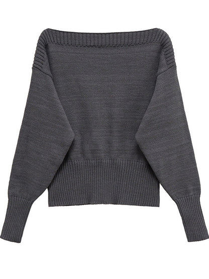 Pull overize décontracté pour femmes en matériau tricot doux Chic und Stil