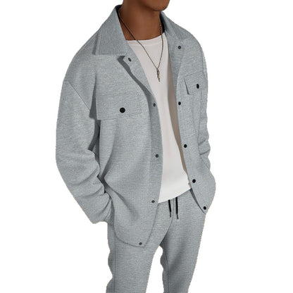Costume de loisir élégant pour hommes avec veste texturée et pantalon confortable Chic und Stil