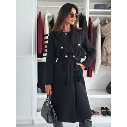 Dames Double-bouton Ceinture Survêtement Chic und Stil