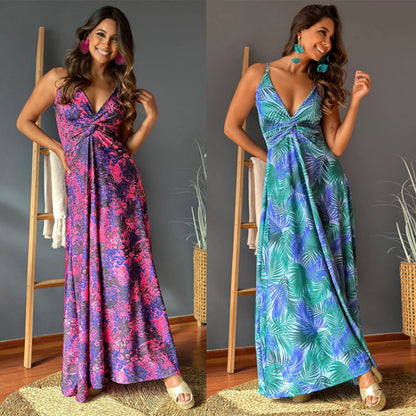Robe Maxi Tropical Chic und Stil pour Femme