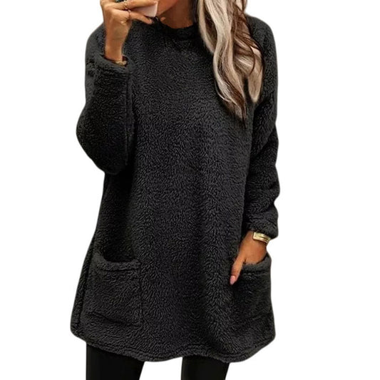 Pull en fleece douillet pour femmes avec poches pratiques Chic und Stil