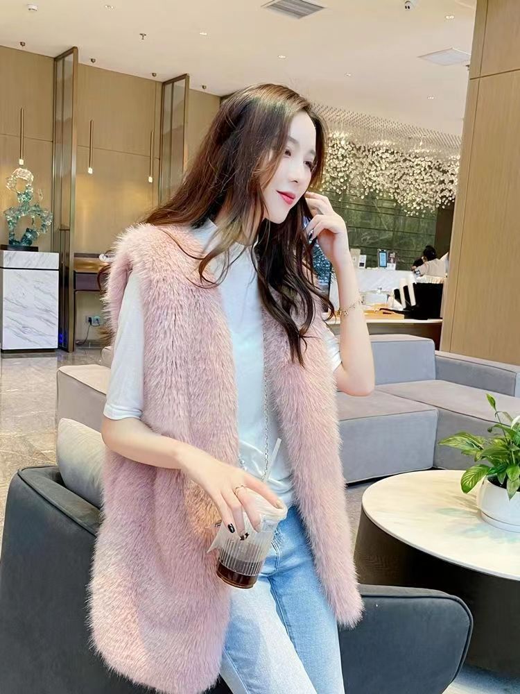 Dames Gilet en fausse fourrure Chic und Stil