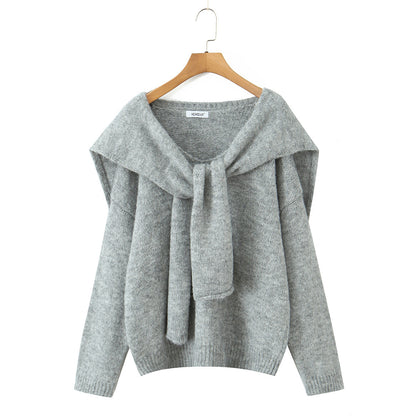 Pull en maille tendance pour femmes avec col large et coupe décontractée Chic und Stil