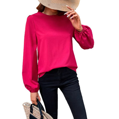 Dames Haut élégant avec décolleté en V profond et découpe au dos Chic und Stil