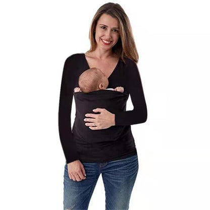 Pull en tricot à porter pour femmes avec décolleté en V et manches longues Chic und Stil