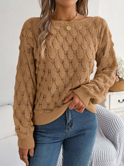 Pull en tricot surdimensionné pour femmes avec motif de nœuds Chic und Stil