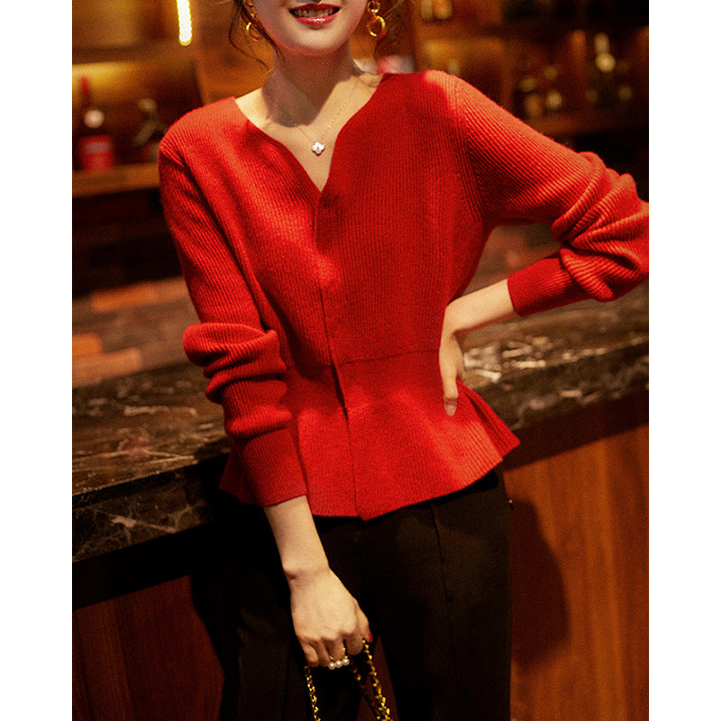 Sweater péplum texturé pour femmes Chic und Stil