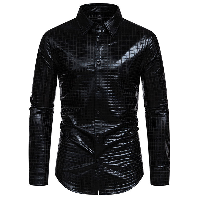 Chemise brillante pour hommes avec motif à carreaux exclusif Chic und Stil