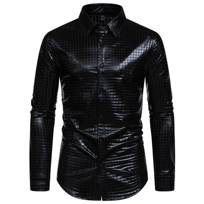 Chemise brillante pour hommes avec motif à carreaux exclusif Chic und Stil