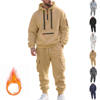 Multifunctional hoodie set for men and cargo pants Chic und Stil