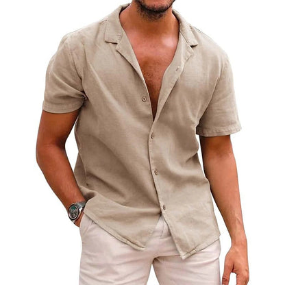 Chemise estivale à manches courtes pour hommes en lin léger Chic und Stil