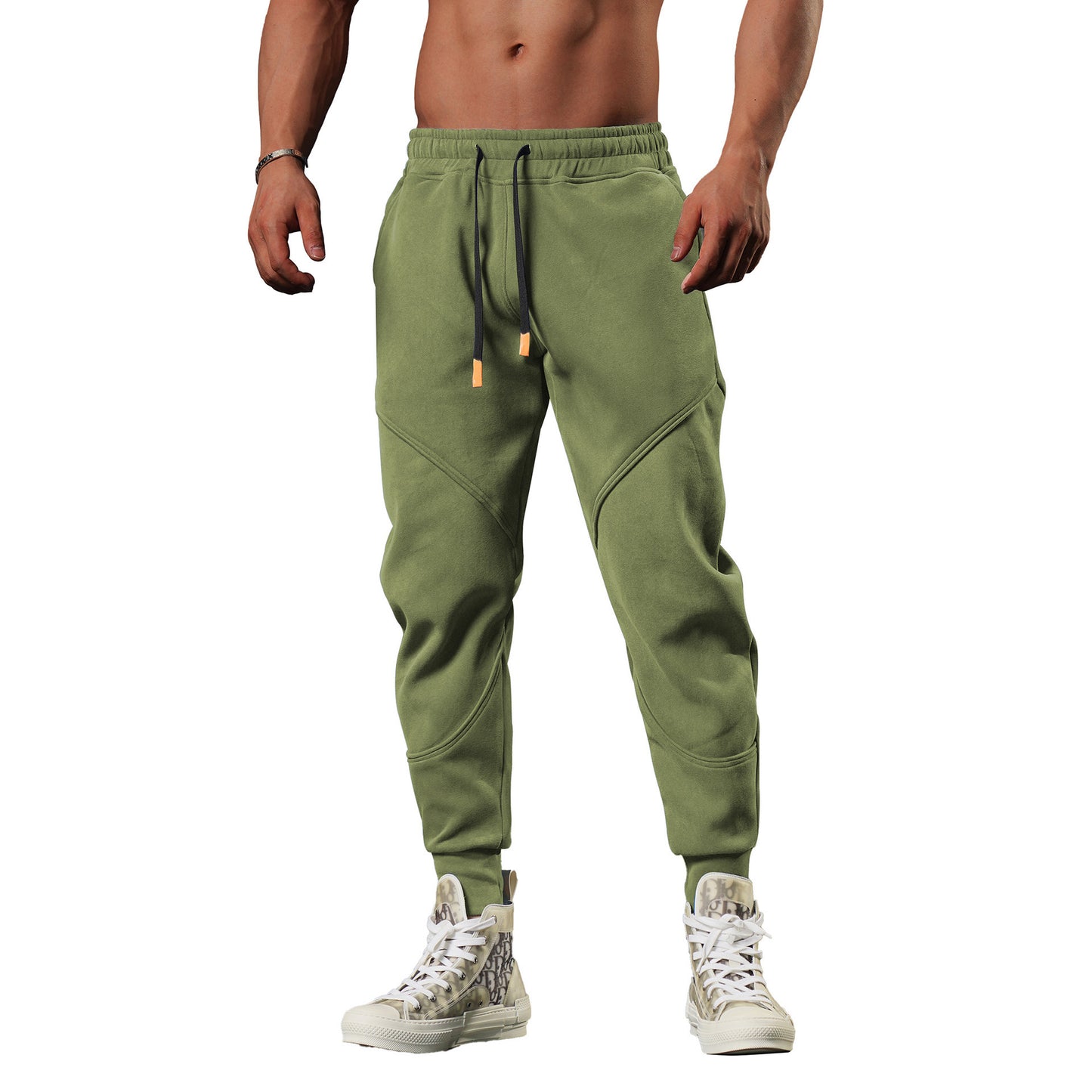 Men's sports pants with an innovative cut and practical pockets Chic and Style
