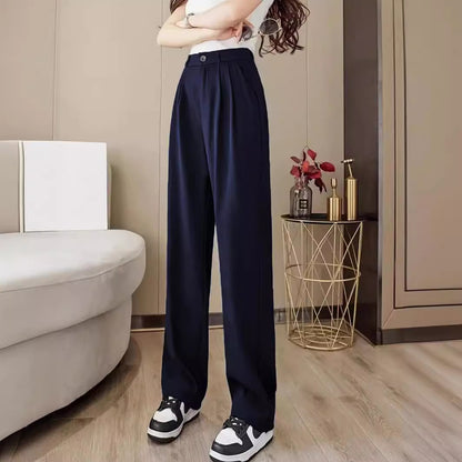 High-waisted pleated wide-leg pants for women Chic und Stil