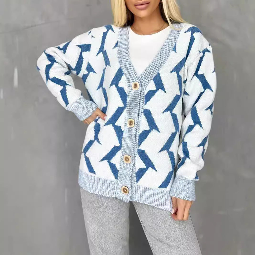 Dame cardigan en tricot confortable avec un design moderne en éclair et fermeture à boutons Chic und Stil