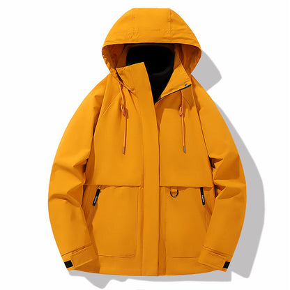 Functional jacket for men with adjustable hood and waterproof material Chic and Style