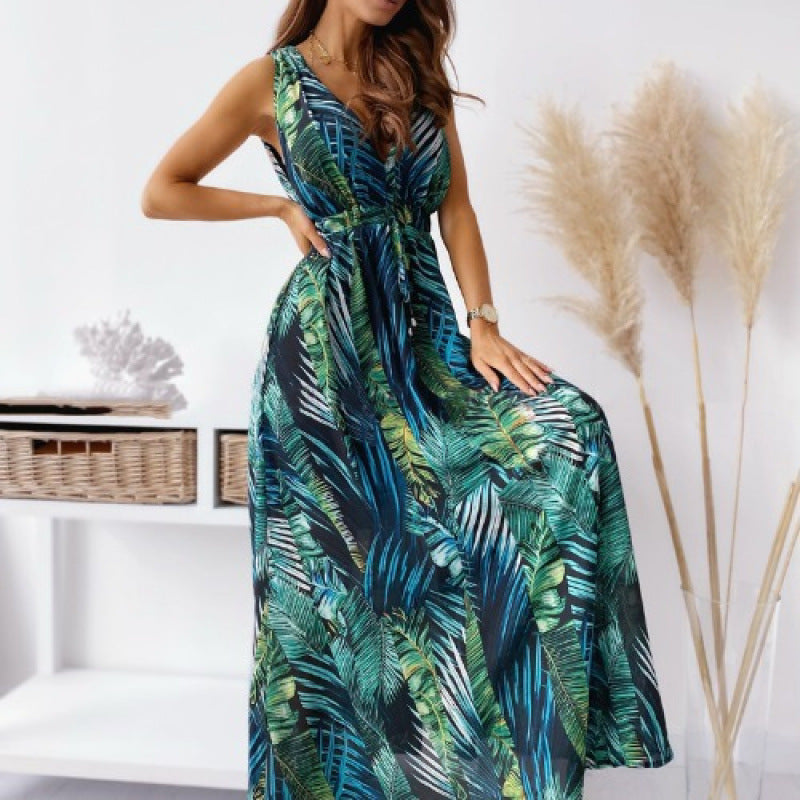 Robe Maxi Tropique Élégante pour Femmes Chic und Stil