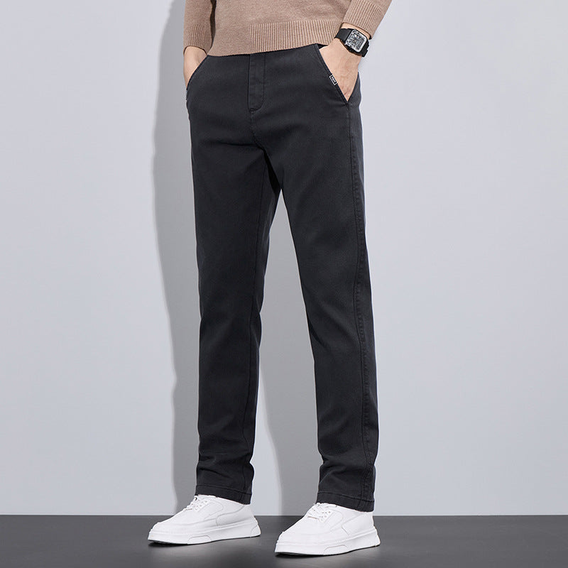 Elegant chino pants for men with slim-fit cut and versatile pockets Chic and Style