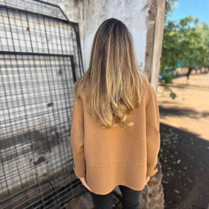 Dames confortable veste en laine surdimensionnée Chic und Stil