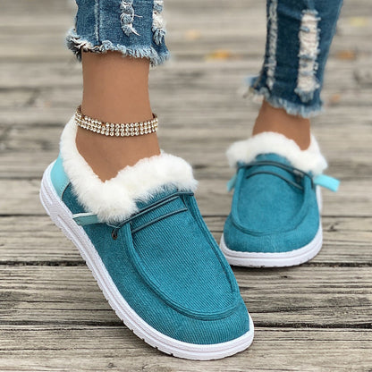 Ladies Plush Loafers with Soft Inner Lining Chic and Style