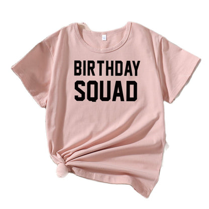 Dames Graphique Anniversaire Squad T-Shirt Chic und Stil