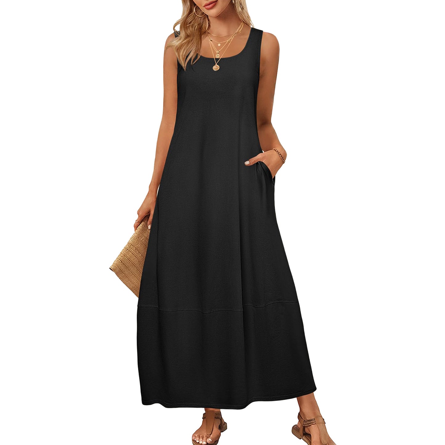 Robe maxi pour femmes à coupe décontractée avec poches pratiques Chic und Stil