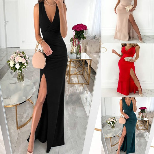 Robe de soirée élégante pour dames avec haute fente Chic und Stil
