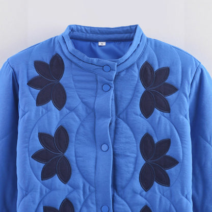 Dames doudoune avec design floral Chic und Stil