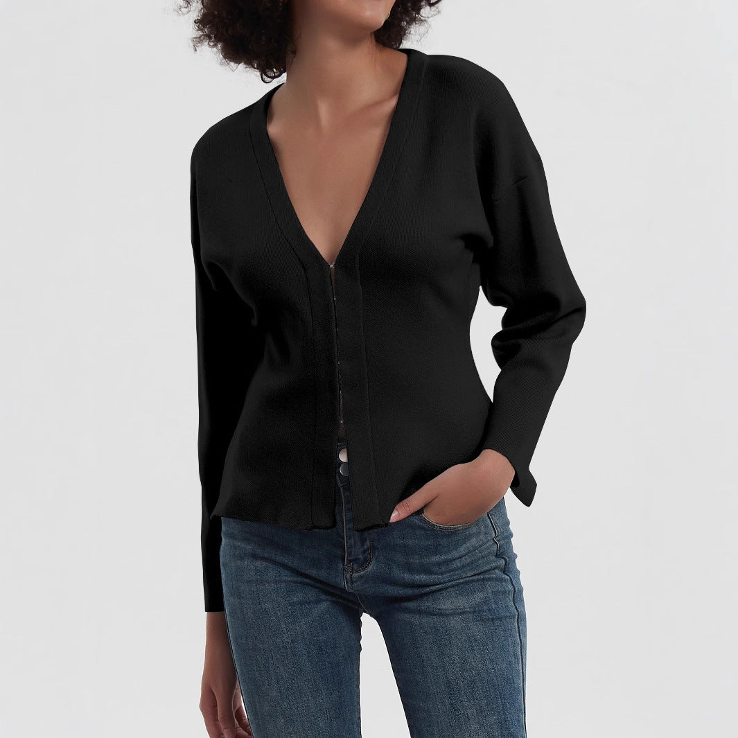 Dames Cardi V en tricot moderne Chic und Stil