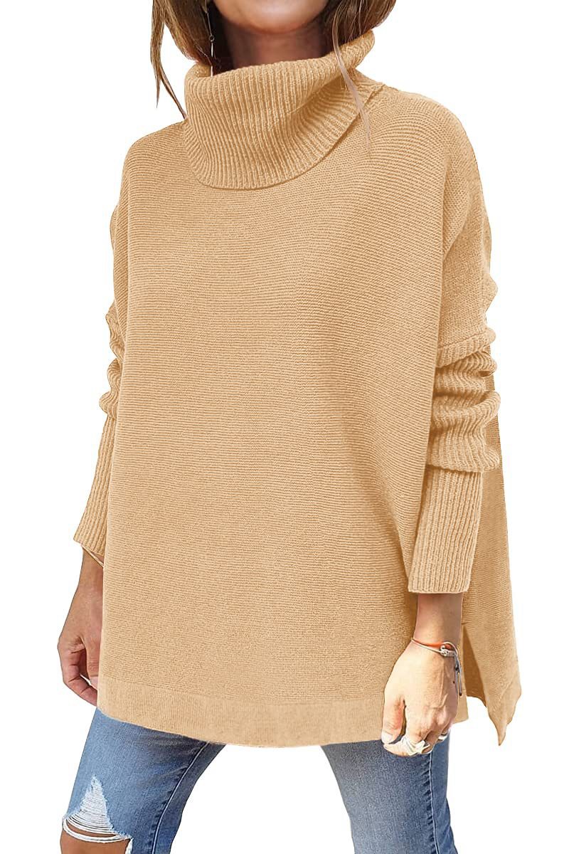 Pull roulé confortable pour femmes avec un motif en tricot doux Chic und Stil