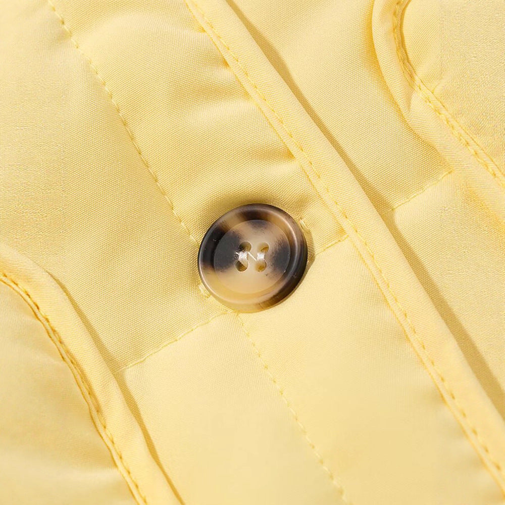 Dame veste matelassée avec poches pratiques et design sans bouton Chic und Stil