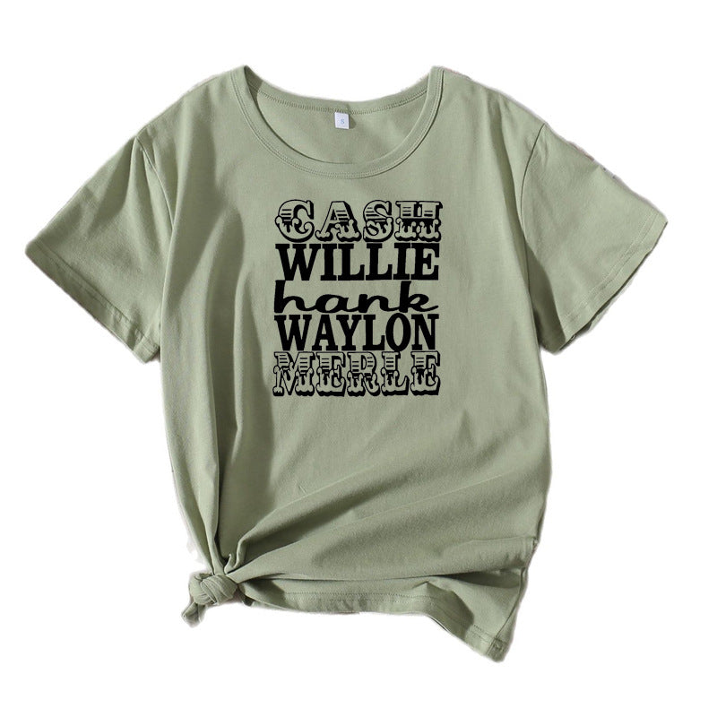 T-shirt graphique vintage pour femmes Chic und Stil