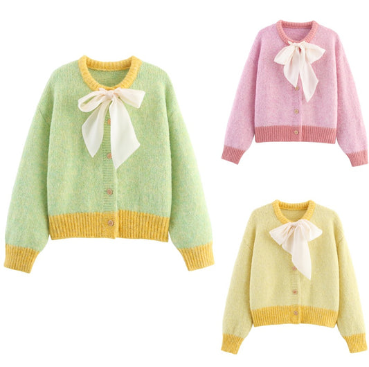 Dames pull-over confortable avec fermeture à nœud Chic und Stil